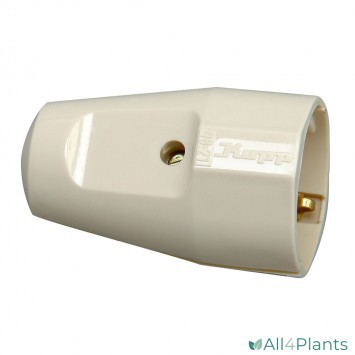 KOPP CONTRA STEKKER GEAARD WIT 2-POLIG