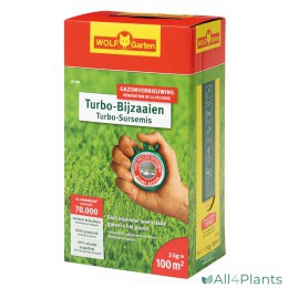 4009269385442 WOLF GARTEN LR 100 TURBO-BIJZAAIEN 2KG = 100M² GAZON HERSTEL