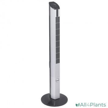 8712184023950 BESTRON DFT430 DESIGN TOWER VENTILATOR 107 CM ZILVER 50 WATT