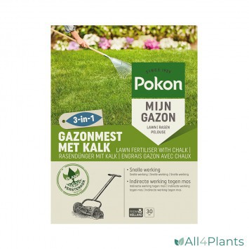 8711969026506 POKON GAZONMEST MET KALK 3-IN-1 30M²