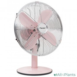 8712184055814 BESTRON DFT35R RETRO BUREAUVENTILATOR 35 CM ROZE 35 WATT