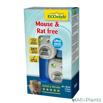 8711731024440 ECOSTYLE MOUSE & RAT FREE 30 + 30M² SINGLE PROTECT - 2 KAMERS 