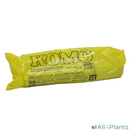 KOMO BIN LINERS 60 LITER  20 GREY BAGS